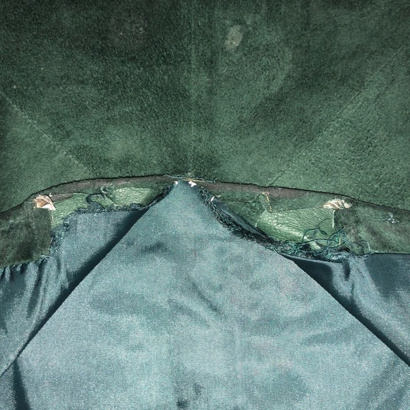 Georgetown hunter green suede skirt size 3/4 - Picture 5 of 5